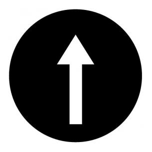 symbol op pil med linse