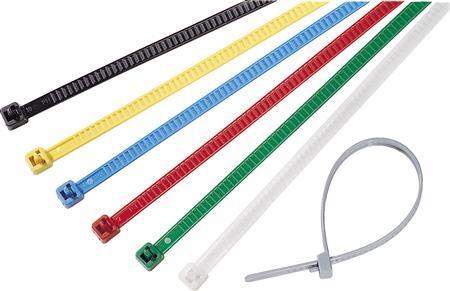 5x100mm 2 strips kabelbindere hvide