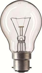 gldelampe dmpbar klar b22 230v 25w gldelampe standard