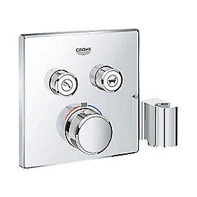firkantet bruseholder og funktioner 2 med indbygning termostat smartcontrol grohe