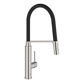 supersteel - slange sort spray prof med kkenarmatur k concetto grohe