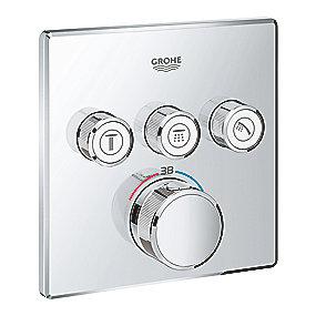 firkantet indbygning til funktioner 3 termostat smartcontrol grohe