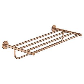 sunset warm børstet - hylde med håndklædestang multi essentials grohe