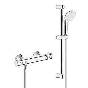 krom stang 600mm brusest med termostatarmatur 800 grohtherm grohe