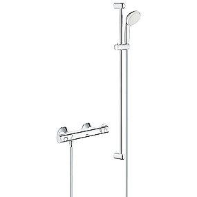 krom stang 900mm t bruses med termostatarmatur 800 grohtherm grohe