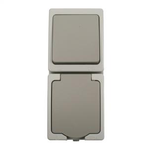 gr ip54 - lodret jord dansk med enkelt stikkontakt afbryder kombi rs udend elworks