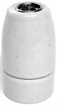 gevind 10mm glat e14 prcelæn fatning