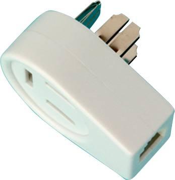 hvid 3p-rj45 hun han adapter tlf