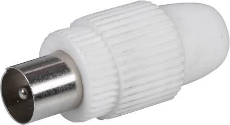 hvid han lige coax antennestikprop