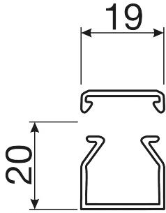 20x20mm perlegr lf20020 kabelkanal