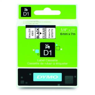 klar sort mtr 7 x 6mm tape d1 dymo