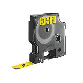 12mmx7m gul sort tape d1 dymo