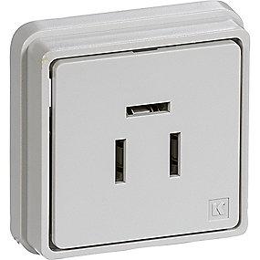 udvendig t1 lysegr 3p telefonudtag