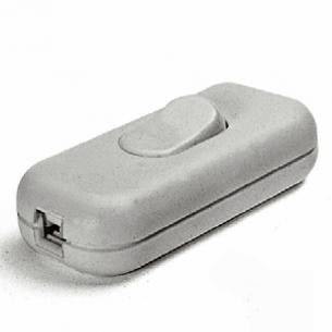 ledningsafbryder - hvid 1-polet gennemgangsafbryder