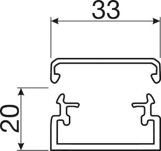 20x35mm perlehvid lf20035 kabelkanal
