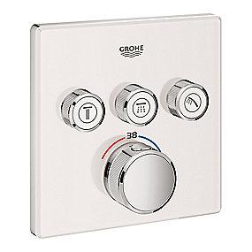 3sc glas hvidt ventiler tre med indbygning til termostatarmatur smartcontrol grohe