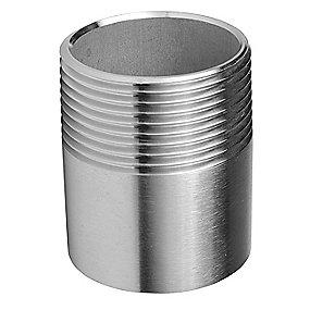 316 aisi kvalitet i rustfri gevind 1 m -100mm 4 3 svejsenippel