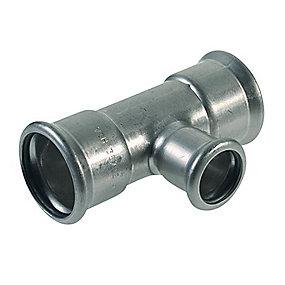 m-bakke mm 42 - 28 - 42 t-stykke press rustfri xpress vsh