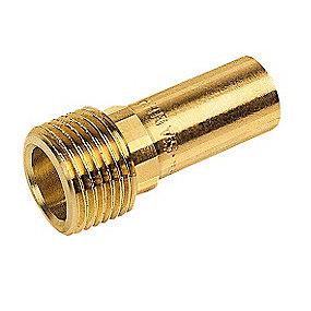 ende glat og gevind udvendigt med mm 15 x 2 1 overgang press cu kobber