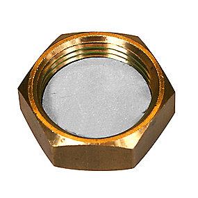 1 pakning med slutmuffe messing