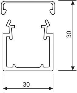 30x30mm perlegrå lf30030 kabelkanal