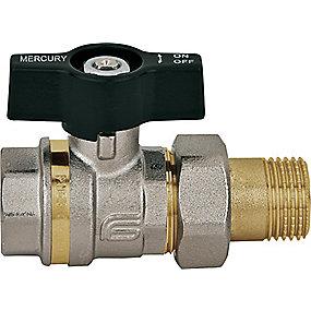 t-greb radiatorforskruning med og muffe 4 3 kuglehane mercury