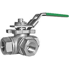 316 aisi 2057 type l-boret 8 3 kugleventil 3-vejs ego