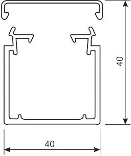 40x40mm perlegr lf40040 kabelkanal