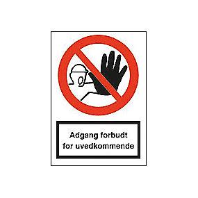 forbudt adgang sikkerhedsskilt