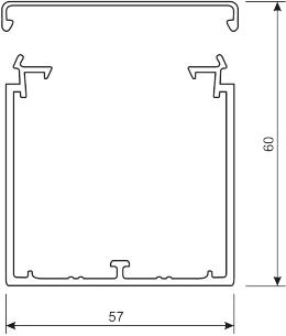 60x60mm perlehvid lf60060 kabelkanal