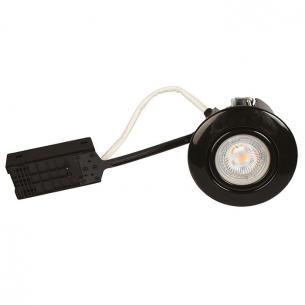 rund sort ss316 ip44 385lm 3000k 5w gu10 flimmerfri mpbar d 230v install quick luna