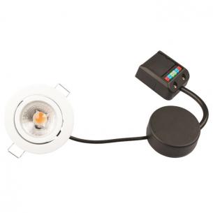 rund hvid mat ip44 305lm ra95 3000k 5w 4 flimmerfri mpbar d 230v claudia