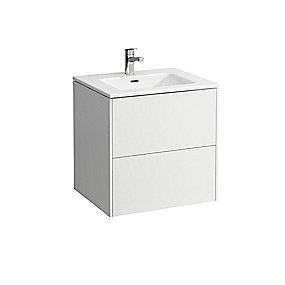 hvid mat hanehul 1 og skuffer 2 med ndvask h slim pro-s inkl 60cm belpakke m base laufen