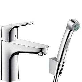 krom bundventil push-open med bidette med ndvaskarmatur h 100 focus hansgrohe
