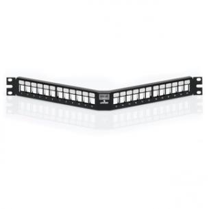 sort 1he vinklet konnekter stp utp extreme og atlas leviton til passer port 24 vinklet patchpanel