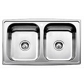 hz815d ldning nedf til strainer med 815x510mm kkenvask k dobbel horizon intra juvel intra