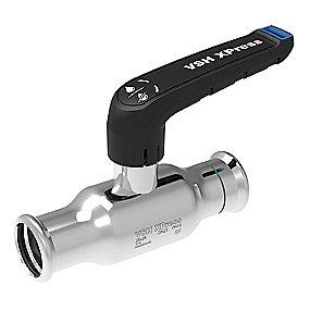 st�l rustfrit press-press dn40 h�ndtag med 42mm kuglehane xpress vsh