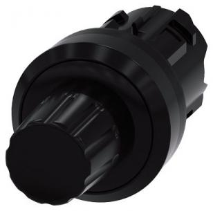 sbar l jet forh trykknap sort plastik rund mm 22 dstop n