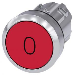 flad o inskription d r skinnede metal rund mm 22 trykknap