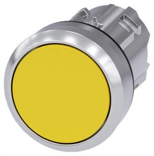 flad gul skinnede metal rund mm 22 trykknap