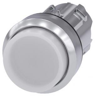jet forh trykknap hvid skinnede metal rund mm 22 lystrykknap