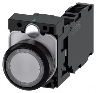 skrue nc 1 no 1 holder med flad trykknap klar plastik rund mm 22 trykknap
