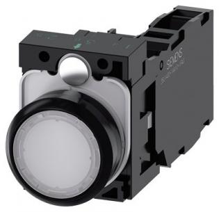 skrue dc ac v 24 led integreret med modul led nc 1 no 1 holder med flad trykknap hvid lystrykknap