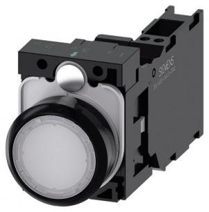 fjeder dc ac v 24 led integreret med modul led nc 1 no 1 holder med flad trykknap hvid lystrykknap