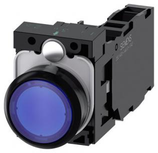 skrue ac v 110 led integreret med modul led nc 1 no 1 holder med flad trykknap bl lystrykknap