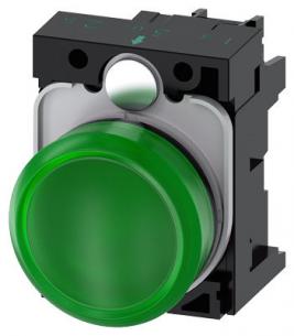 skrue ac v 110 led integreret med modul led holder med glat linse n gr indikatorlampe