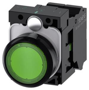 fjeder ac v 230 led integreret med modul led no 1 holder med flad trykknap n gr lystrykknap