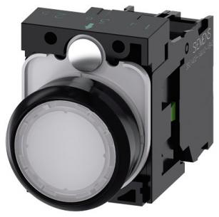 skrue ac v 230 led integreret med modul led no 1 holder med flad trykknap hvid lystrykknap