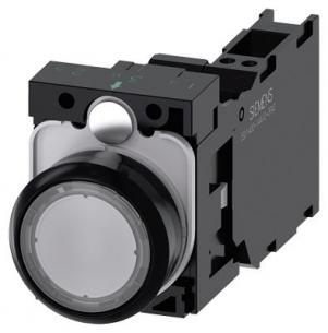 fjeder ac v 230 led integreret med modul led nc 1 no 1 holder med flad trykknap klar lystrykknap