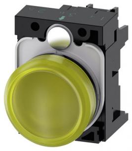 skrue ac v 230 led integreret med modul led holder med glat linse gul indikatorlampe